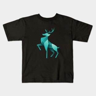 3D geometric deer Kids T-Shirt